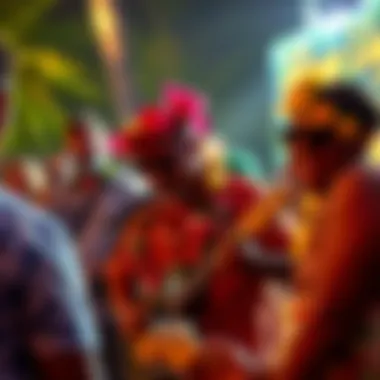 Live music performance enhancing the celebratory mood