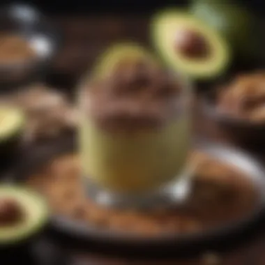 Avocado Chocolate Mousse with Almond Flakes