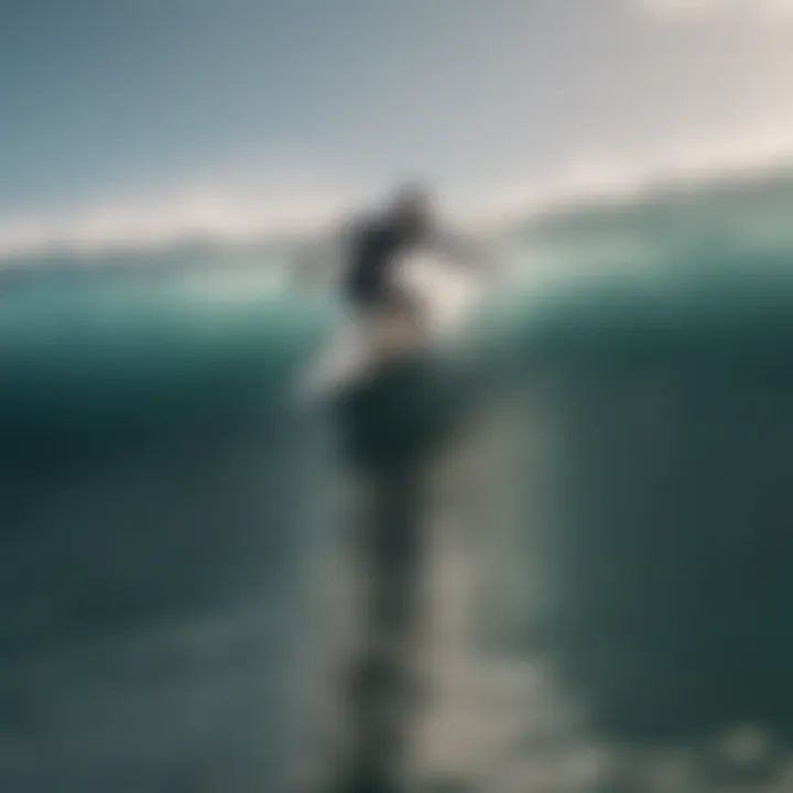 A surfer riding a powerful wave at one of Bali's renowned surf breaks.