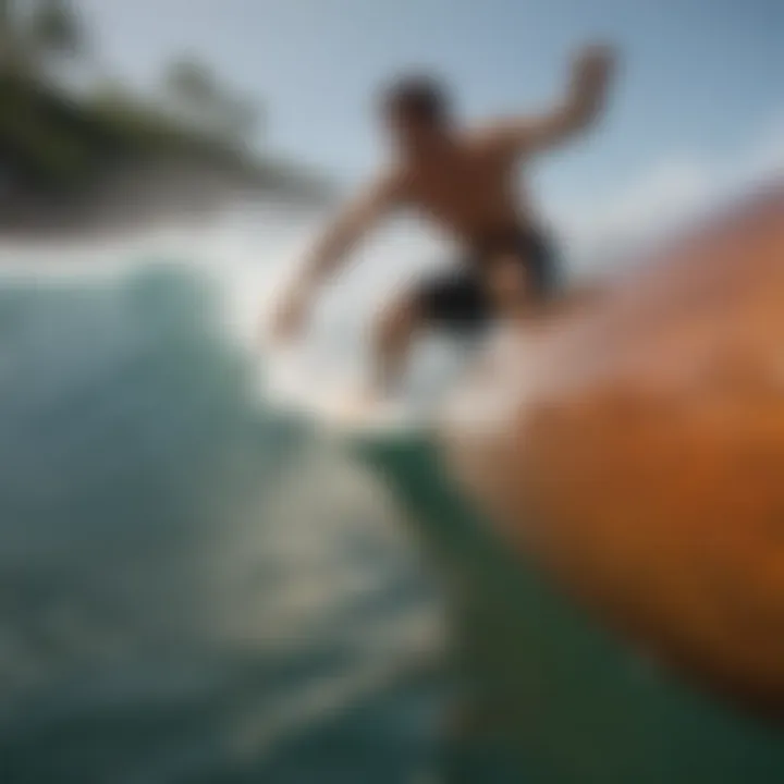 Surfer riding a barrel at Punta de Mita