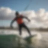 Dynamic Kite Surfer Riding the Waves