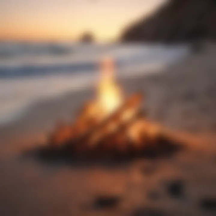 Beach Bonfire at Sunset