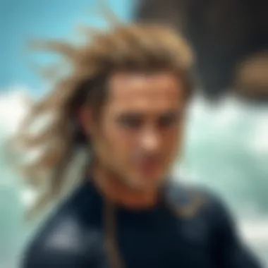 Enhancing Hair Texture for Surfing Texturizing spray applied to hair before surfing