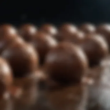 Exquisite chocolate truffles in a mesmerizing display