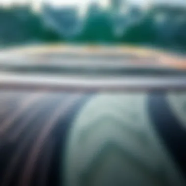 Close-up of bodyboard materials