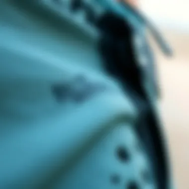 Close-up of the material texture used in the surf short