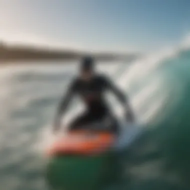 Adventurous Bloo Tide bodyboarding in action