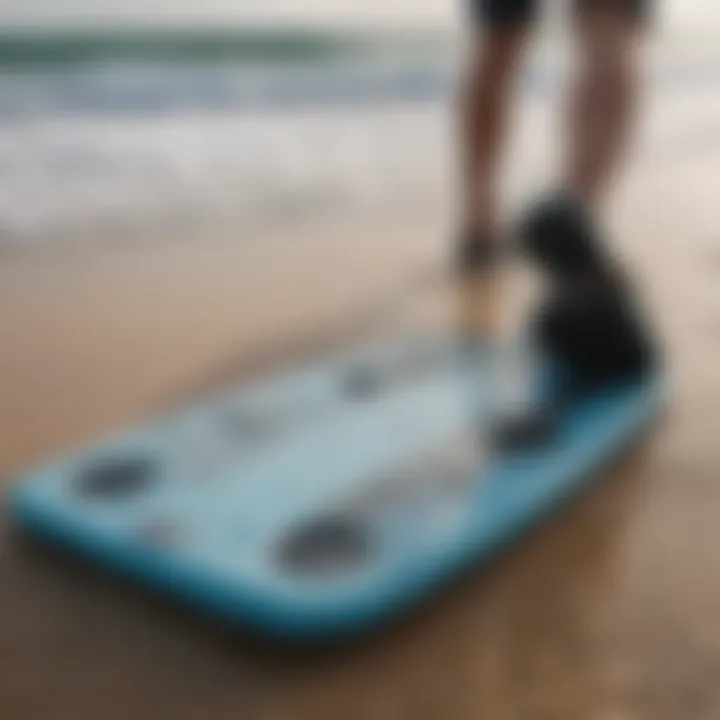 Close-up of specialized boogie board gear