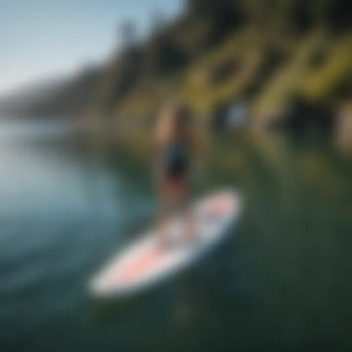 A serene paddleboarding excursion in the calm waters of San Francisco