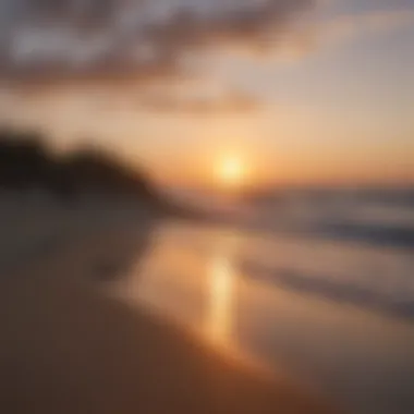 Scenic view of Cape Hatteras coastline at sunset