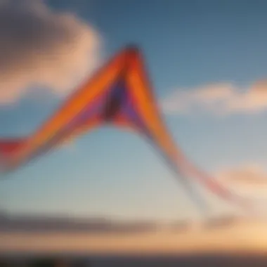 Colorful kite against a vibrant sky