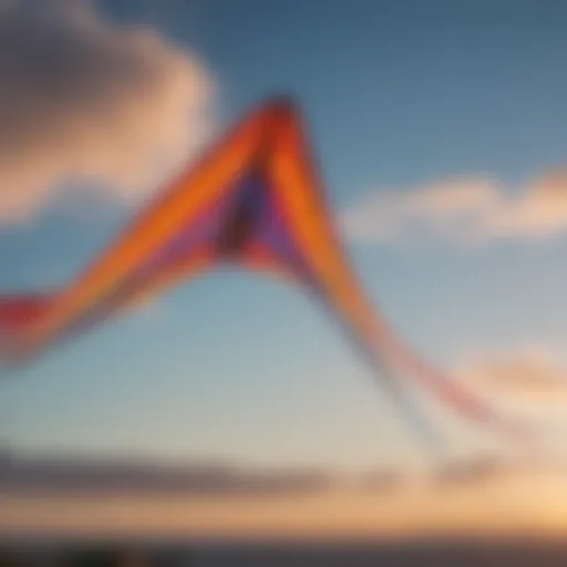 Colorful kite against a vibrant sky