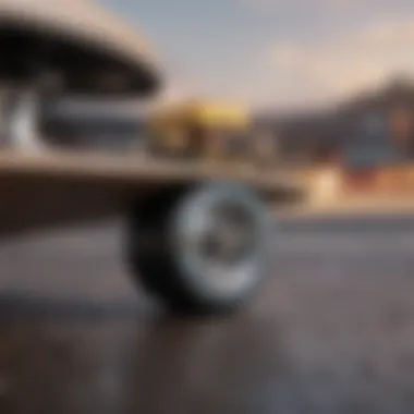 Close-up of a clean skateboard wheel