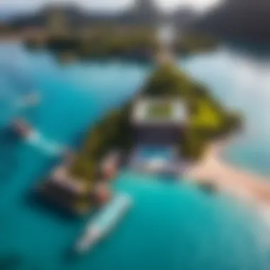 A breathtaking aerial view of Coconut Bay Beach Club showcasing its stunning coastline and vibrant waters.