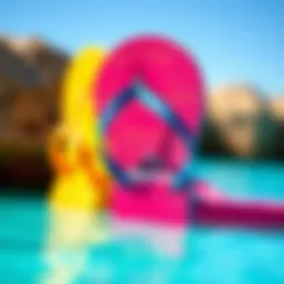 Sleek design of Billabong flip flops showcasing vibrant colors