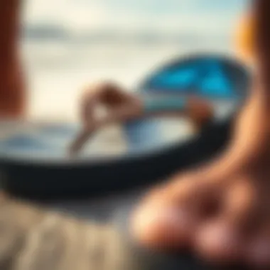 Quality Craftsmanship of Flip Flops Close-up of high-quality materials used in Billabong footwear