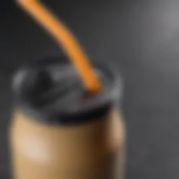 Detailed view of the Corkcicle straw lid showcasing its innovative design.