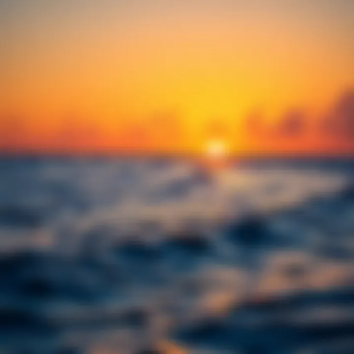 A breathtaking sunset view over the ocean