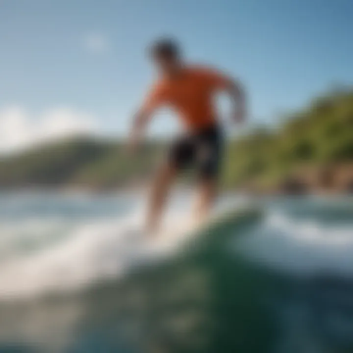 A surfer riding a massive wave in Costa Cheeca 580p