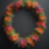 Vibrant artificial Hawaiian lei