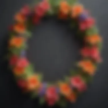 Vibrant artificial Hawaiian lei