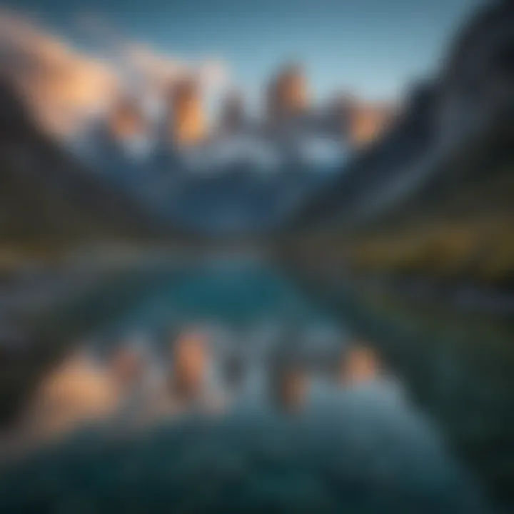 Crystal Clear Blue Waters Nestled Among Patagonia's Peaks