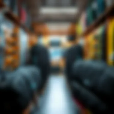 Latest Models of Dakine Board Bags Latest Dakine board bag models displayed in a shop