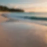 A vibrant view of Diani Beach with turquoise waters and white sand.