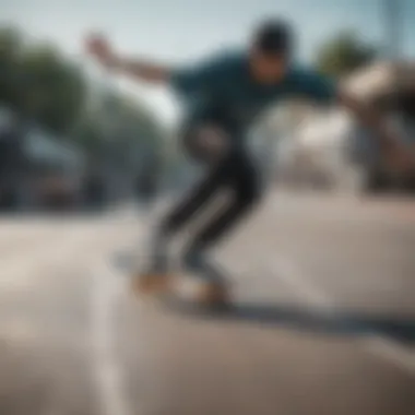 Dynamic Motion in Skating Photography Capturing the dynamic motion of a skateboarder mid-trick
