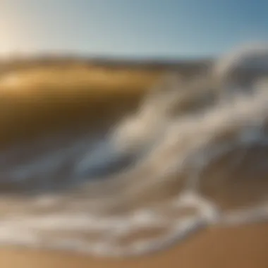 Vibrant waves crashing on a sandy beach