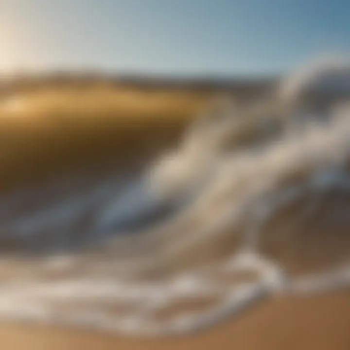 Vibrant waves crashing on a sandy beach