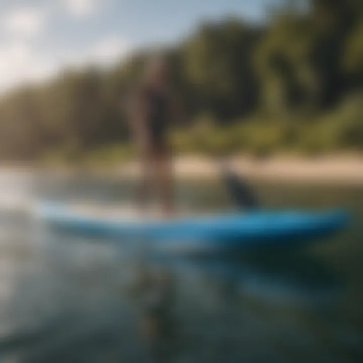 An eco-friendly jet propelled paddle board in action