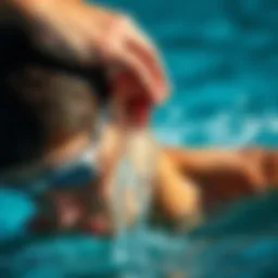 Person tilting head to drain water from ear