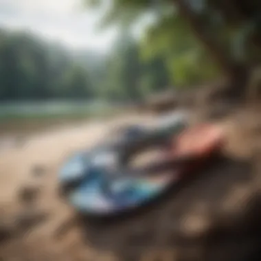 Sanuk tie dye flip flops against a backdrop of nature