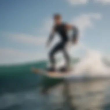 Elegant Jetsurf Motorized Surfboard on Ocean Waves