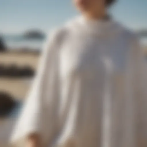 Ethereal Drapes of White Poncho Sweater