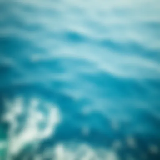 Vastness of the Pacific Ocean A breathtaking aerial view of the Pacific Ocean showcasing its vastness and blue hues