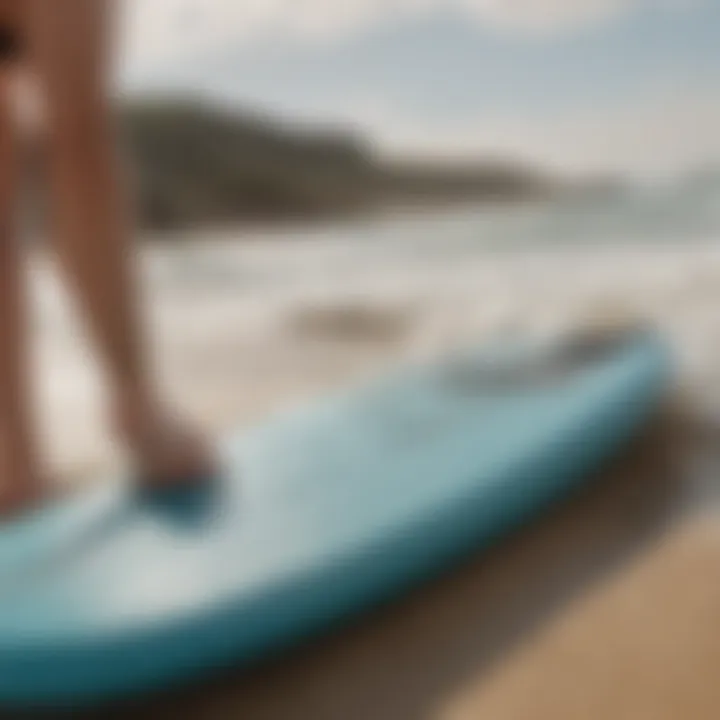 Close-up view of a high-quality surf and boogie board with sleek design