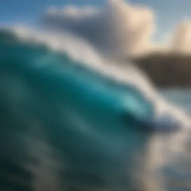 Crystal clear waters of Peahi (Jaws) break with massive waves