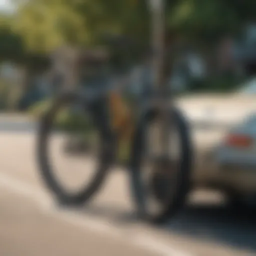 A versatile bike rack showcasing longboards and surfboards in an outdoor setting