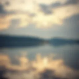 Serene lakeside view at dawn, embodying peace and reflection.