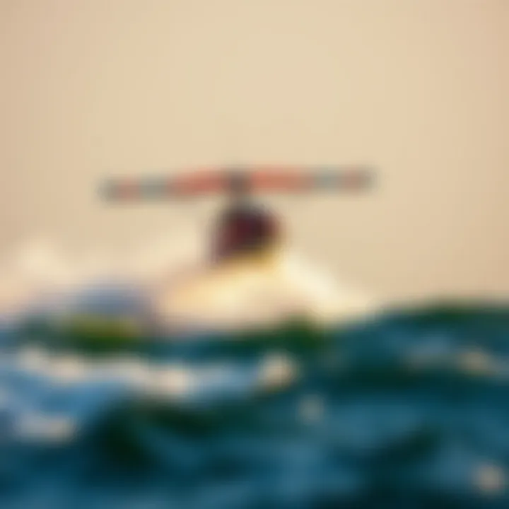 A dynamic crosswinger gliding over the waves