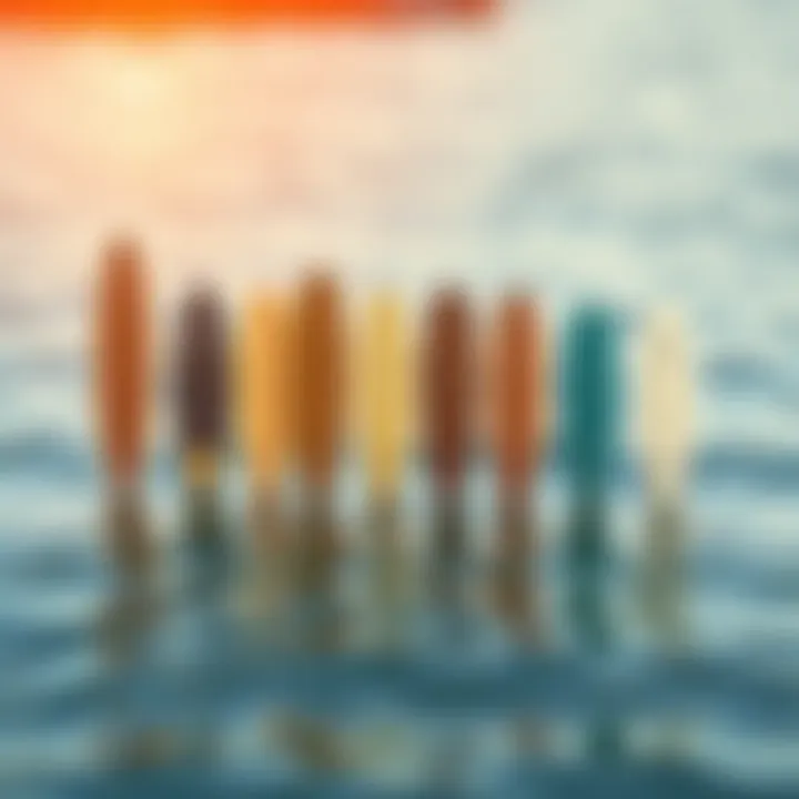 Detailed illustration of various cruiser longboard deck shapes