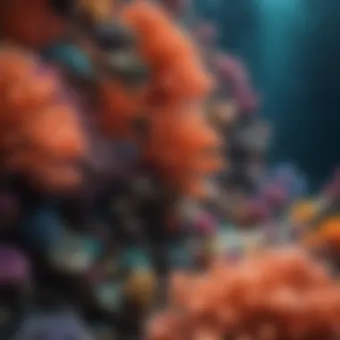 Colorful Coral Reef Teeming with Marine Life