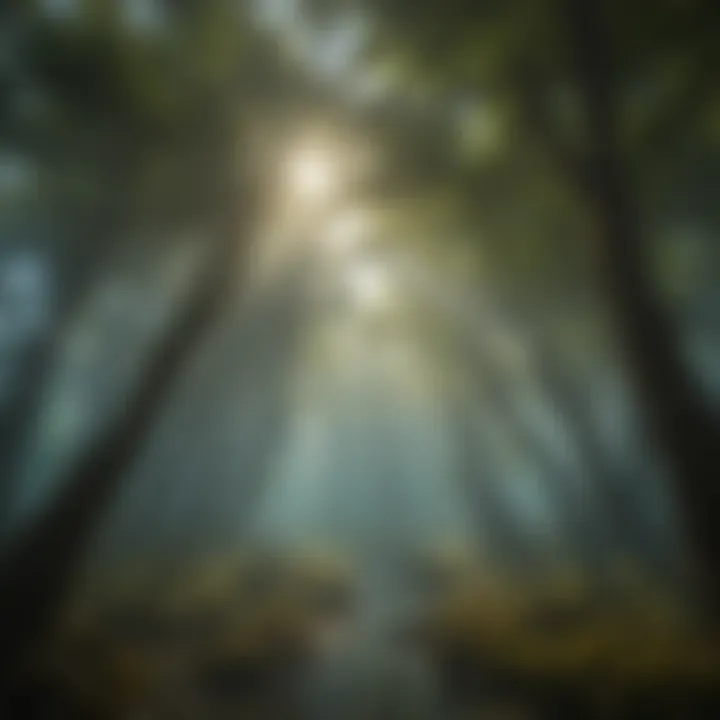 Sunlight Filtering Through Kelp Forest Canopy