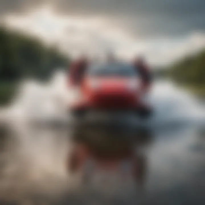 A group of watersports enthusiasts enjoying a thrilling ride on an extra large puddle jumper