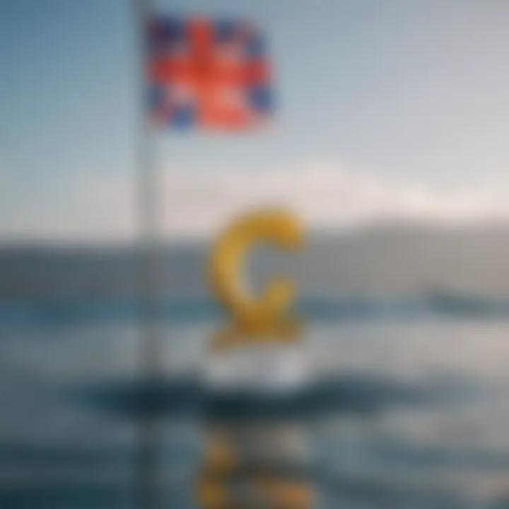 Artistic portrayal of letter 'C' flag interpretation