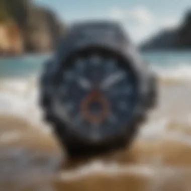 G-Shock watch in action during watersports