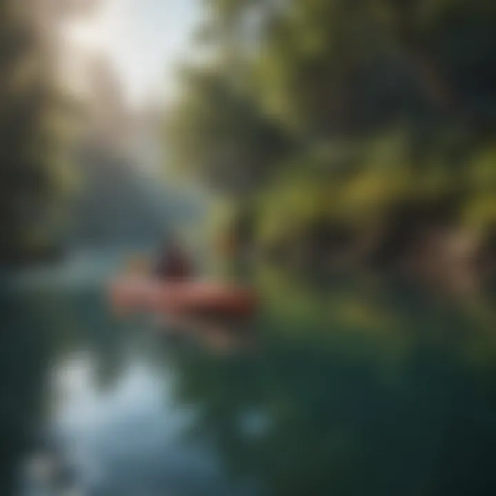 Kayakers enjoying a sunny day on the lake