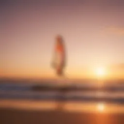 A breathtaking sunset view over the kitesurfing beach in Portugal